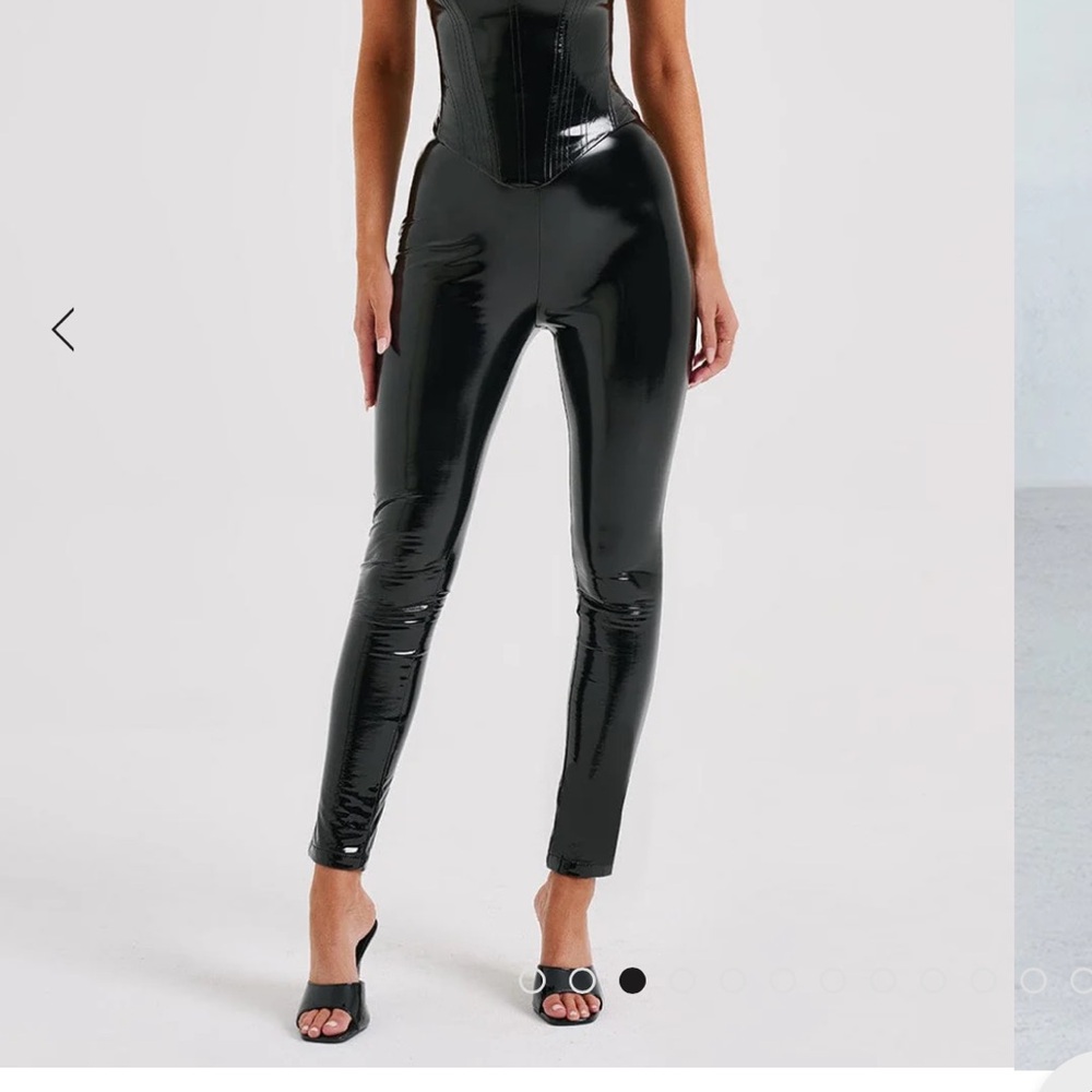 Black Vinyl Pants